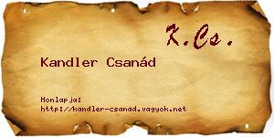 Kandler Csanád névjegykártya